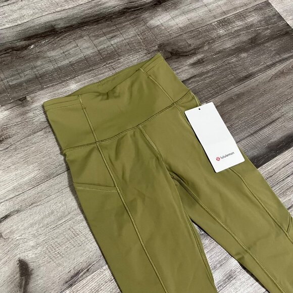 Lululemon Athletic Fast & Free HR Tight 25” Yoga Pants NWT Bronzed Green Size 2 - Picture 3 of 10